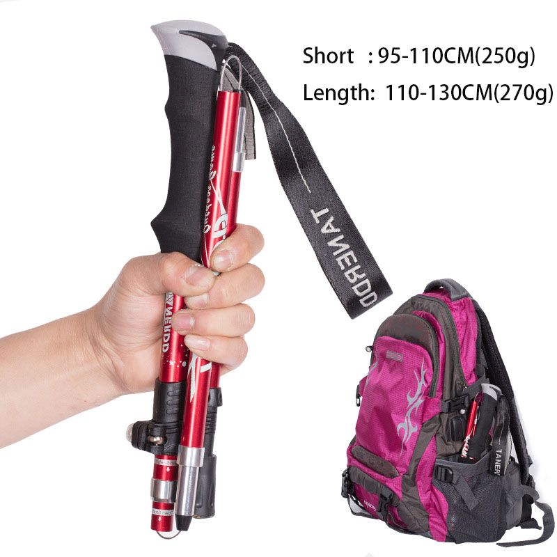 Anti Shock Walking Stick Telescopic Baton Trekking Stick