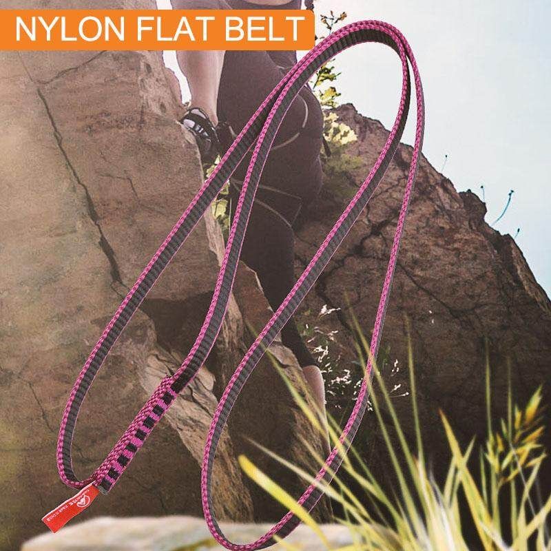 1 PC 60cm Climbing Sling Mountaineering Safety Rope Protection Belt Nylon Flat Belt Rope High Altitude Protection Rope Purple