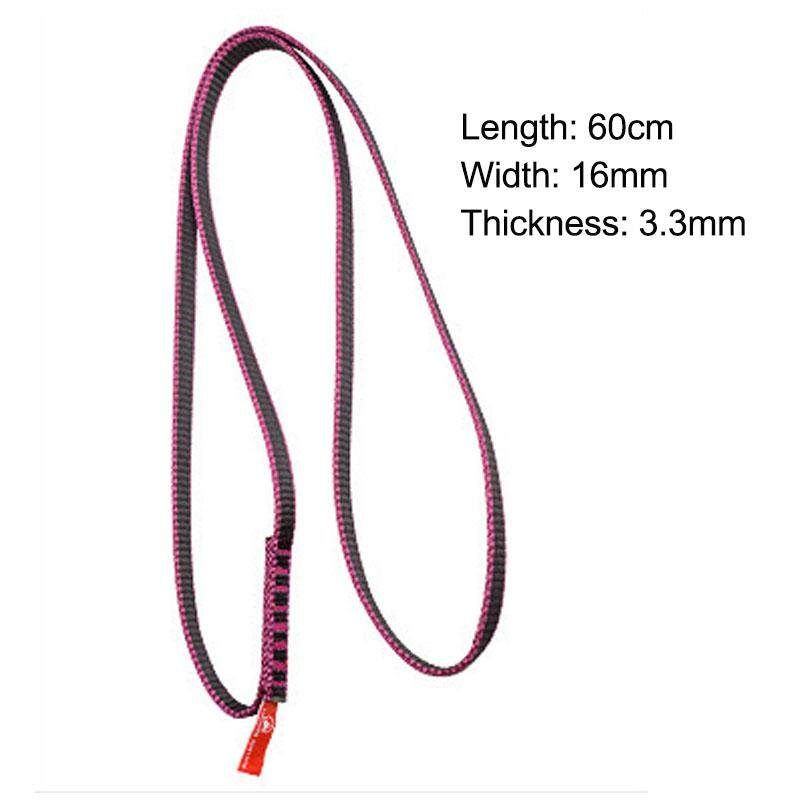 1 PC 60cm Climbing Sling Mountaineering Safety Rope Protection Belt Nylon Flat Belt Rope High Altitude Protection Rope Purple