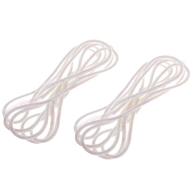 2pcs Holographic Elastic Mylar Cord Braid Flash Tubing For Fly White