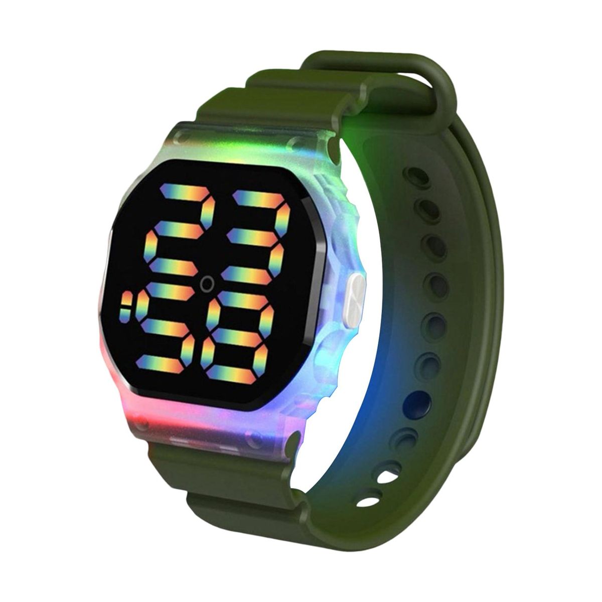 Digital Watch 30 Meters Waterproof Decorative-Army Green