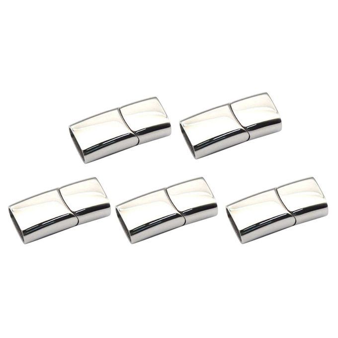 5 Pcs Stainless Steel Strong Magnetic Clasps Necklace DIY Silver2