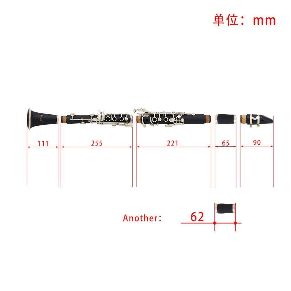 2018 LADE NEW Bb CLARINET BLACK WITH CASE SCHOOL STUDENT QUALITY REEDS CASE AU