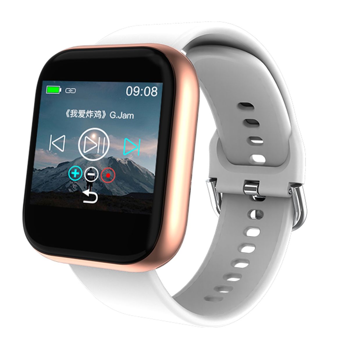 T3M 1.3 Inch Color Screen Music Smart Bracelet, Built-in MP3, Support Sleep Monitor / Heart Rate Monitor / Blood Pressure Monitor(White)