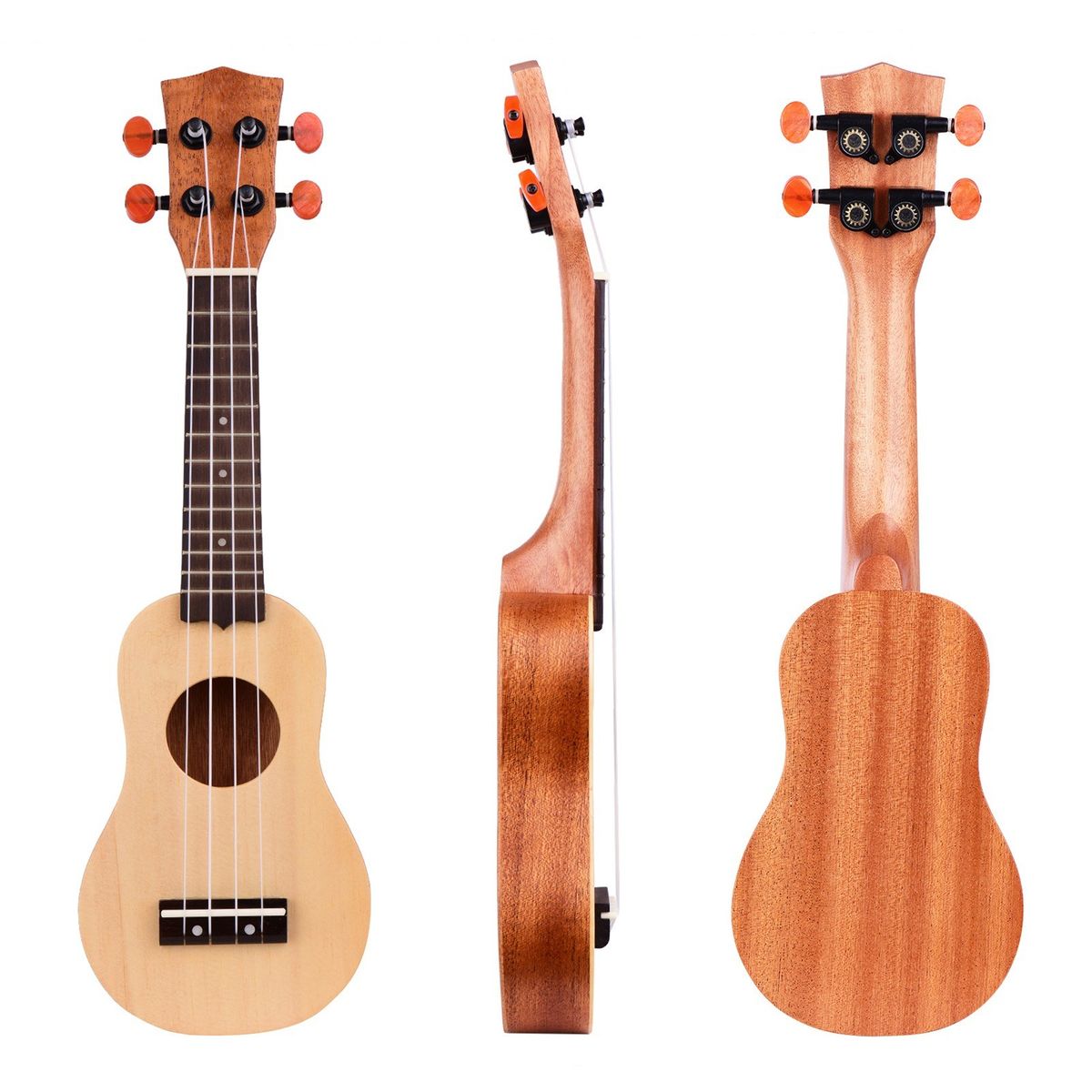 Muslady 17 Inch Mini Acoustic Ukulele Travel Portable