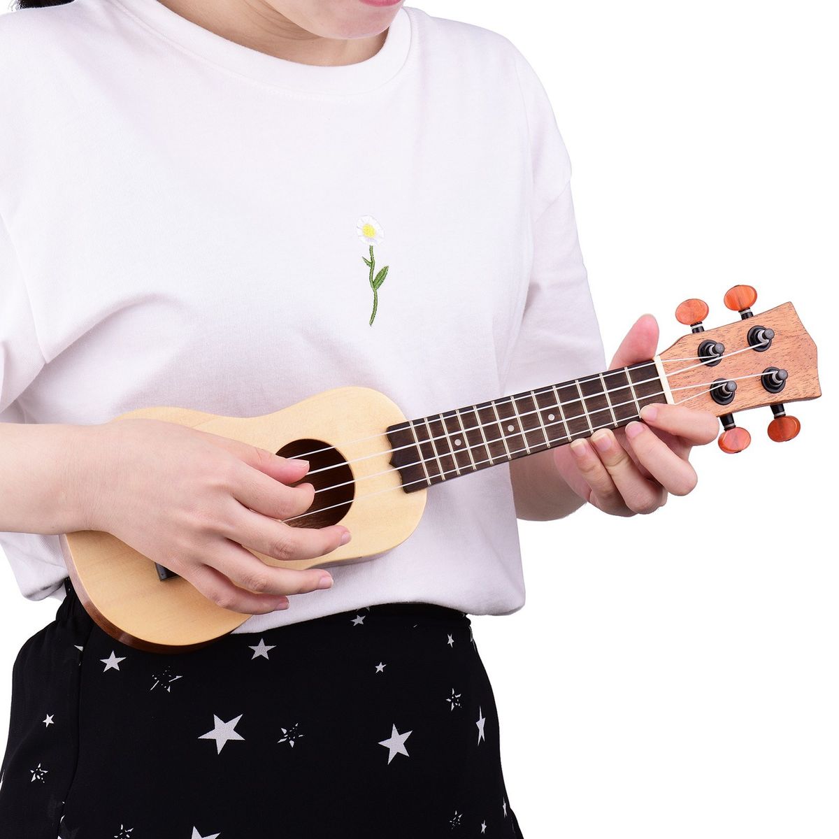 Muslady 17 Inch Mini Acoustic Ukulele Travel Portable