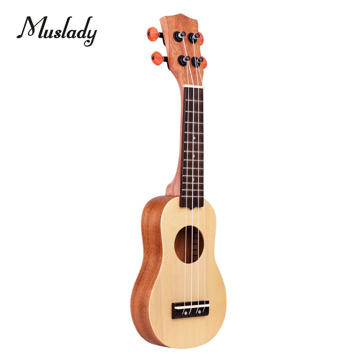 Muslady 17 Inch Mini Acoustic Ukulele Travel Portable