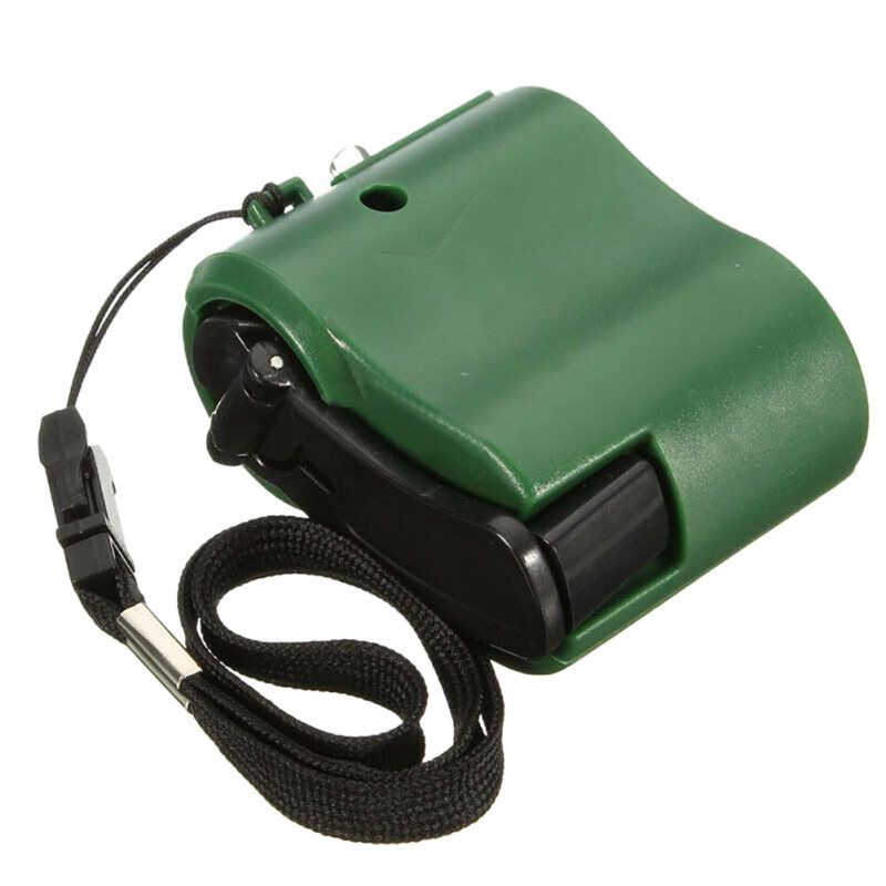 USB Hand Crank Phone Charger Manual Outdoor Hiking-Black