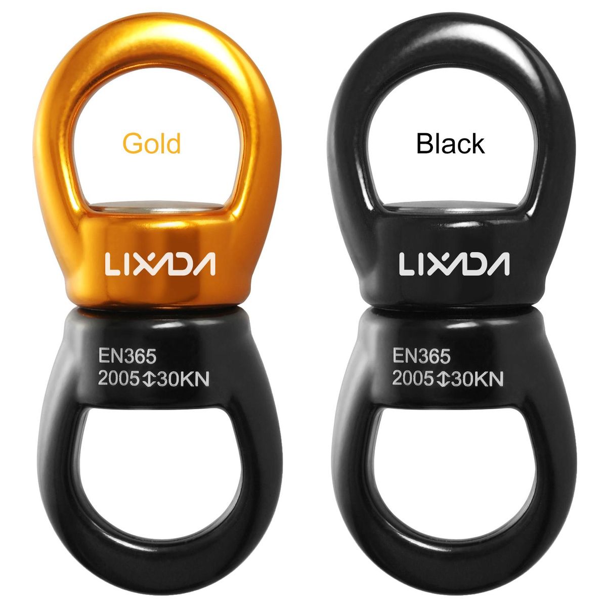 Lixada Swing Swivel 30kN Safest Rotational Device Swing Spinner Carabiner Swivel Climbing Rope Swivels for Web Tree Swing Setting Hammock