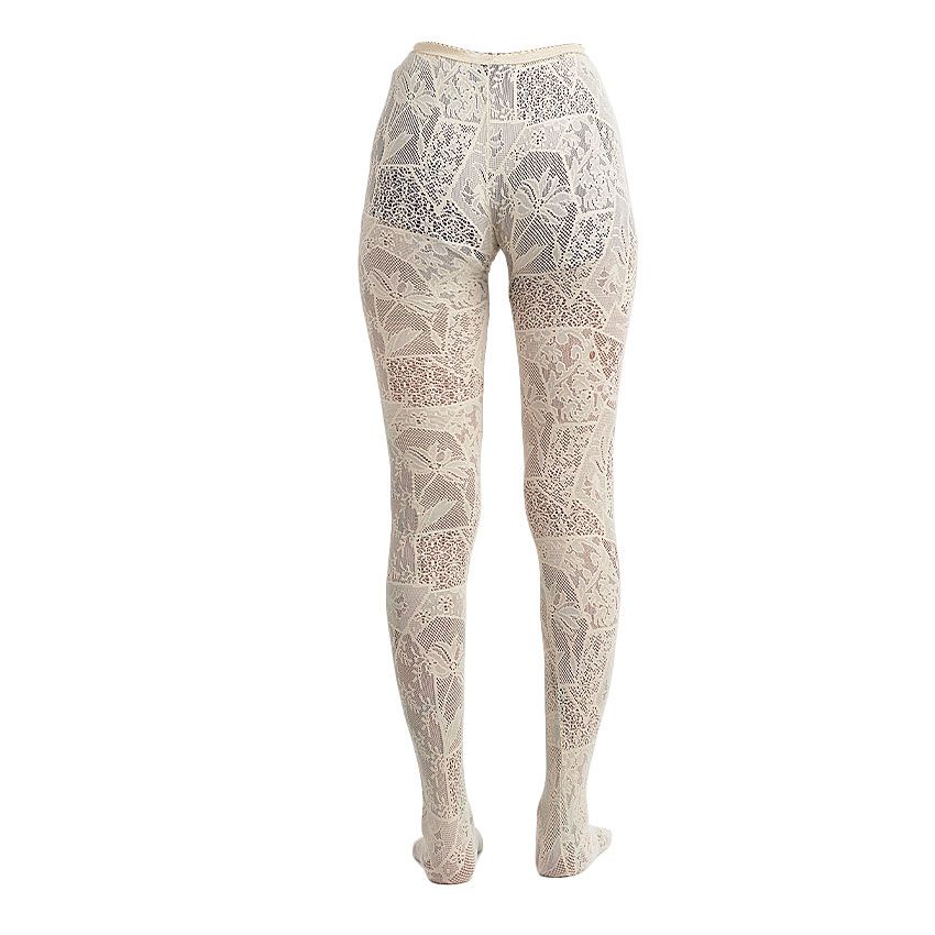 Ladies Fashion Off-white Lace Pantyhose Tights