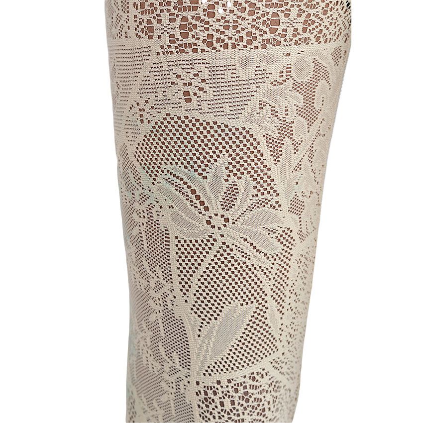 Ladies Fashion Off-white Lace Pantyhose Tights