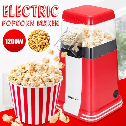 Sokany 1200w Home Snack Electric Retro Hot Air Popcorn Maker Machine