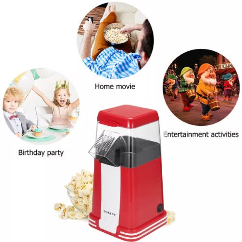 Sokany 1200w Home Snack Electric Retro Hot Air Popcorn Maker Machine
