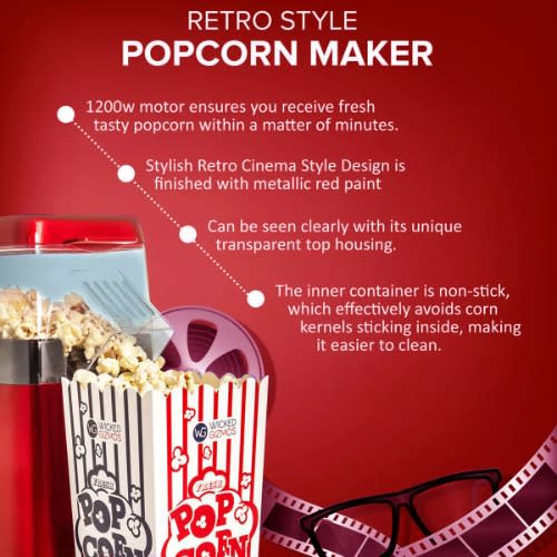 Sokany 1200w Home Snack Electric Retro Hot Air Popcorn Maker Machine