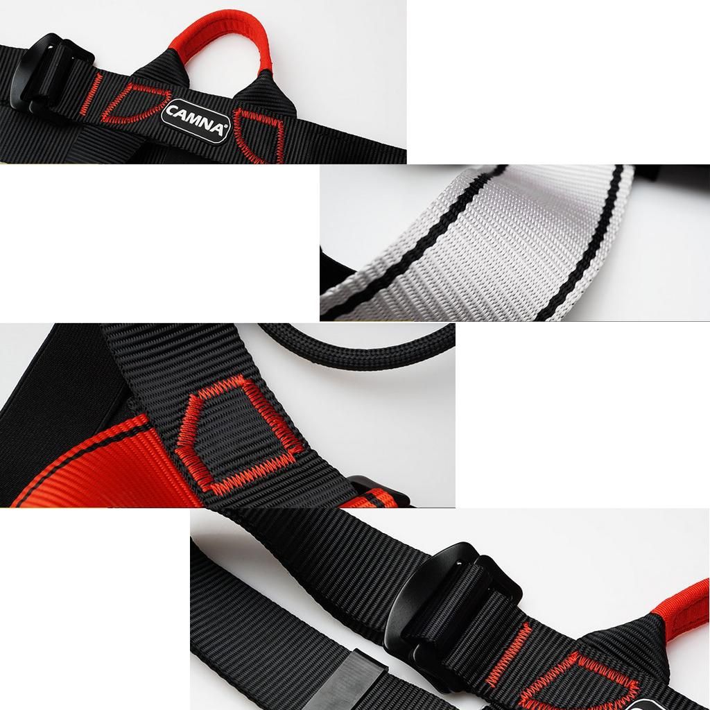 Professional Safety Rock Tree Climbing Rappelling Harness Seat Black