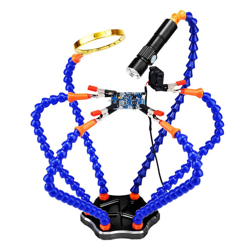 Multi-Functional Soldering Helping Hand With 6 Pc Flexible