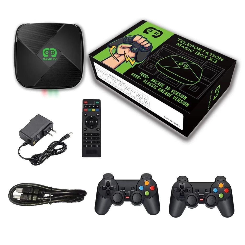 I3  Box Retro Video Game Console GBA 4K HD Display On TV 2.4G Wireless For PSP N64 PS CPS 30000+