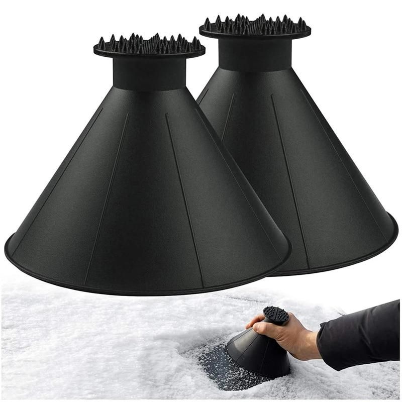 Plastic Cone Shaped Magic Car Windshield Snow Remover Shovel Ice Scraper Outdoor Windows Glass Cleaning Tool Funnel