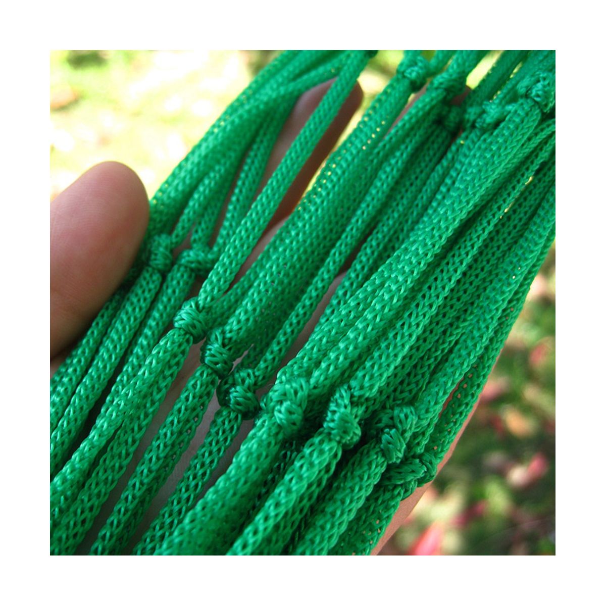 Thick Mesh Camping Hammock Nylon Rope Single Hammock Nylon