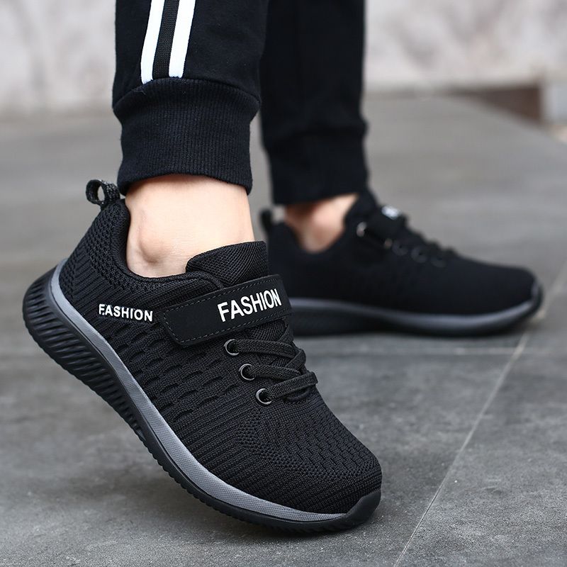 Children Shoes Fashion Kids Sneaker-Black Grey