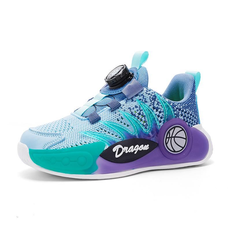 Boys basketball shoes soft bottom breathable basketball shoes Purple