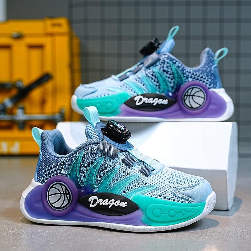Boys basketball shoes soft bottom breathable basketball shoes Purple