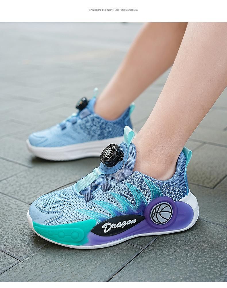 Boys basketball shoes soft bottom breathable basketball shoes Purple