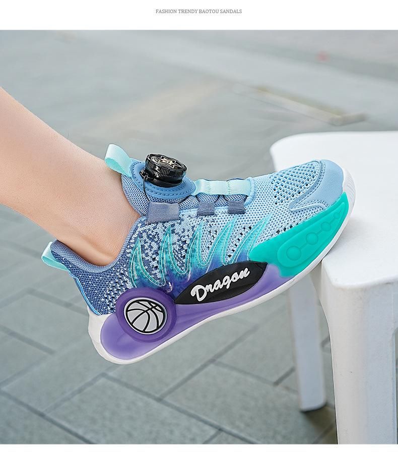 Boys basketball shoes soft bottom breathable basketball shoes Purple