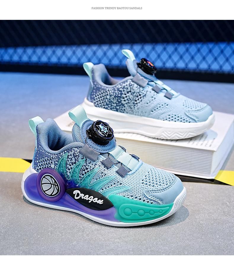 Boys basketball shoes soft bottom breathable basketball shoes Purple