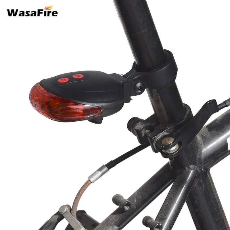 5led2laser Waterproof Led Bycicle Rear Light Have 7 Cool