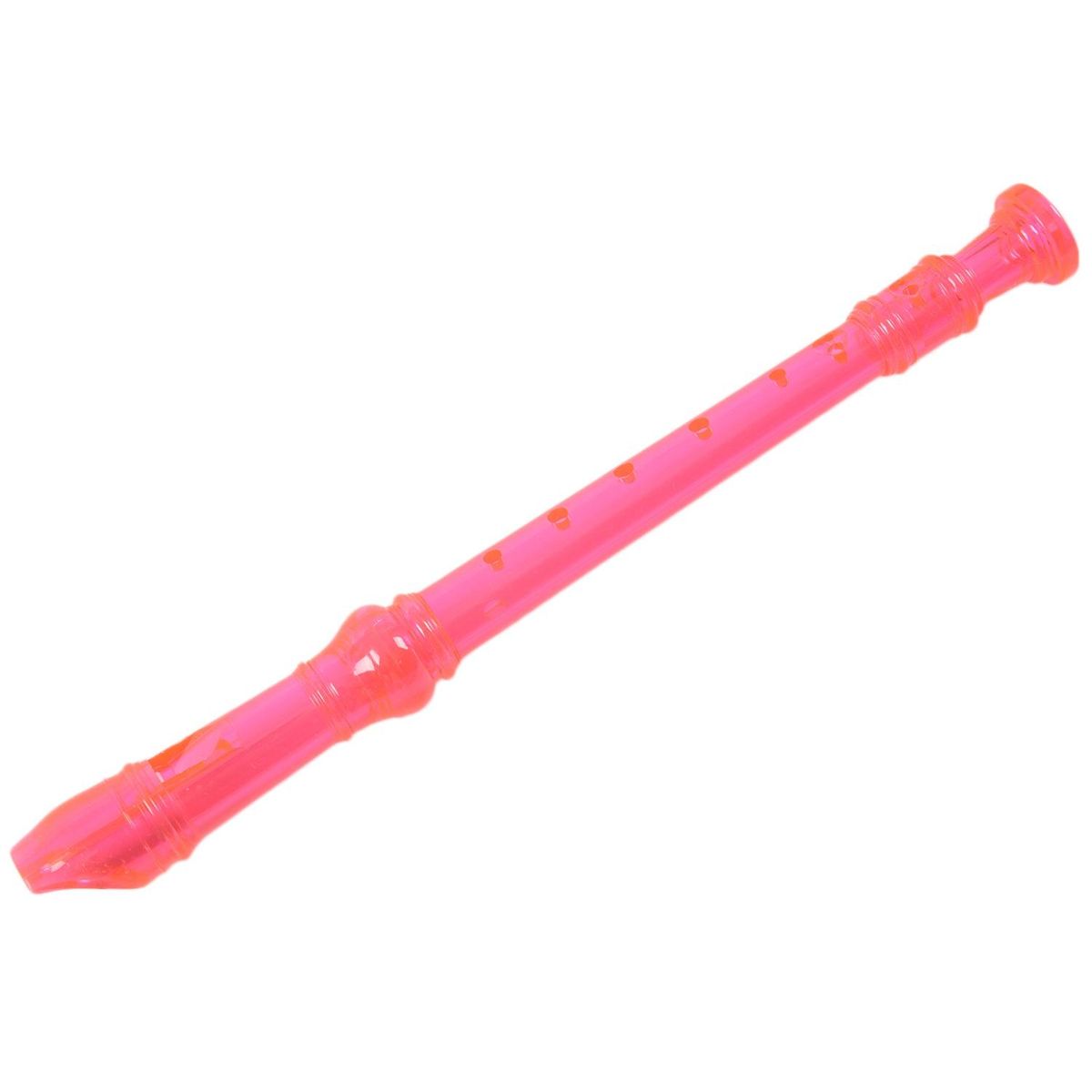 New Translucent Soprano Descant Recorder 8-hole + Cleaning Rod Music Instrument pink
