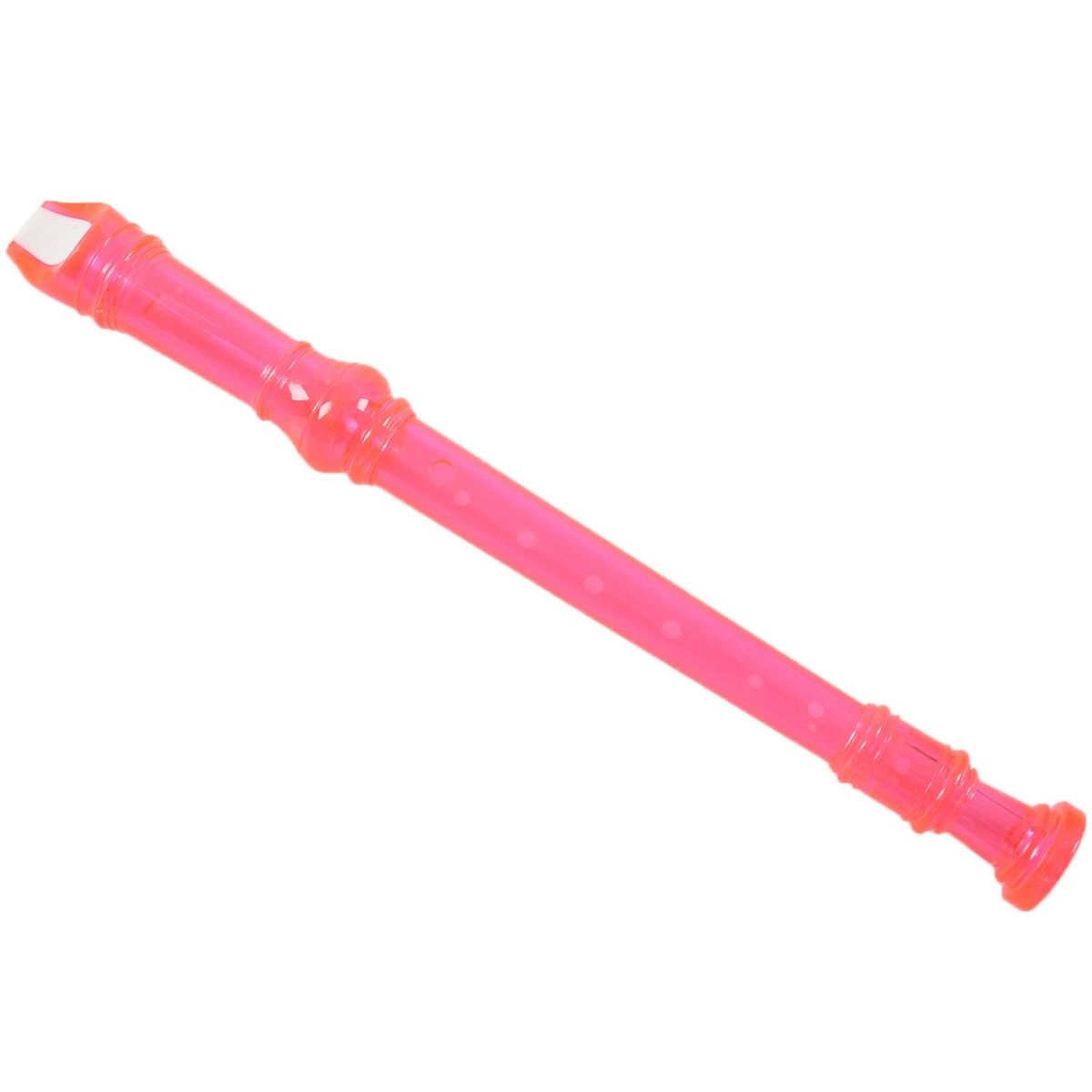 New Translucent Soprano Descant Recorder 8-hole + Cleaning Rod Music Instrument pink