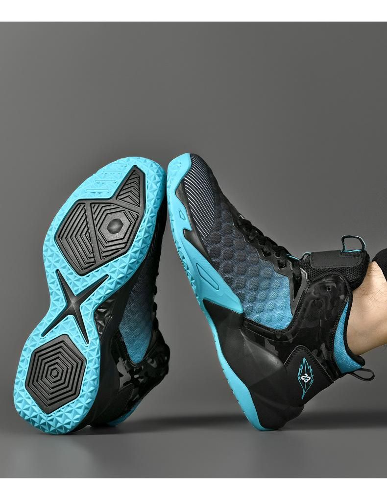 Plus Size (39-48) Basketball Shoes Men's Sports Shoes Blue