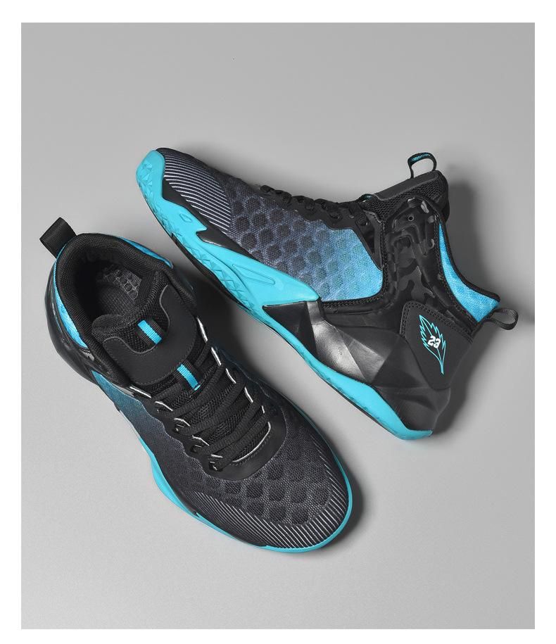 Plus Size (39-48) Basketball Shoes Men's Sports Shoes Blue