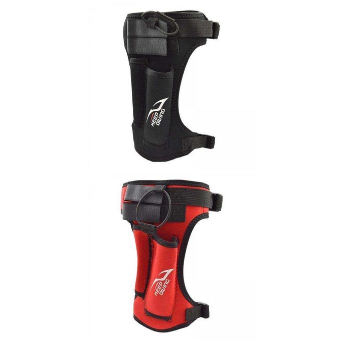2x Diving  Holder Wrap Neoprene Sheath Leg Straps With 2 Pockets