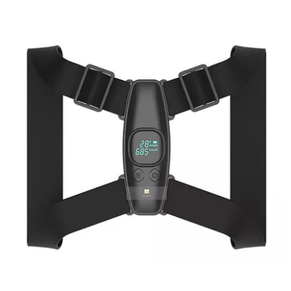 Posture Corrector for Women Men and Children Adjustable Angle Straightener Back Brace with Built-in Smart Sensor Vibration Reminder for Spine Support Neck Shoulder Back Pain Relief Black