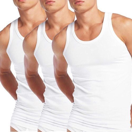 3-in-1 Men's Singlet - White