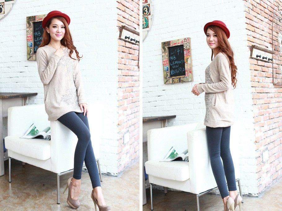 4pcs Autumn Winter Women Warm Leggings Stretch Pants Trample