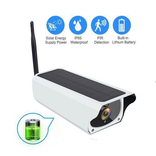 Outdoor WiFi 3MP IP Camera Solar Power Energy Battery Security Bullet CCTV PIR P2P Wireless
