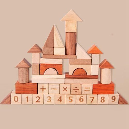 48Pcs/Set Wooden Building Blocks Toy Children Toy