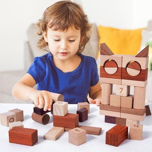 48Pcs/Set Wooden Building Blocks Toy Children Toy