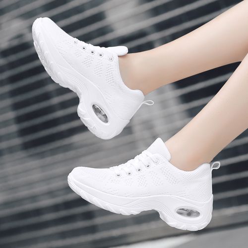 Big Size 42 Women Slim Shoes Casual Mesh Sneakers White