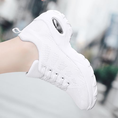 Big Size 42 Women Slim Shoes Casual Mesh Sneakers White