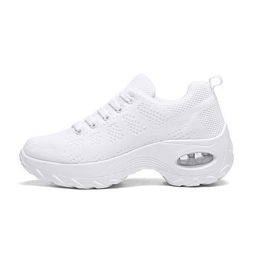 Big Size 42 Women Slim Shoes Casual Mesh Sneakers White