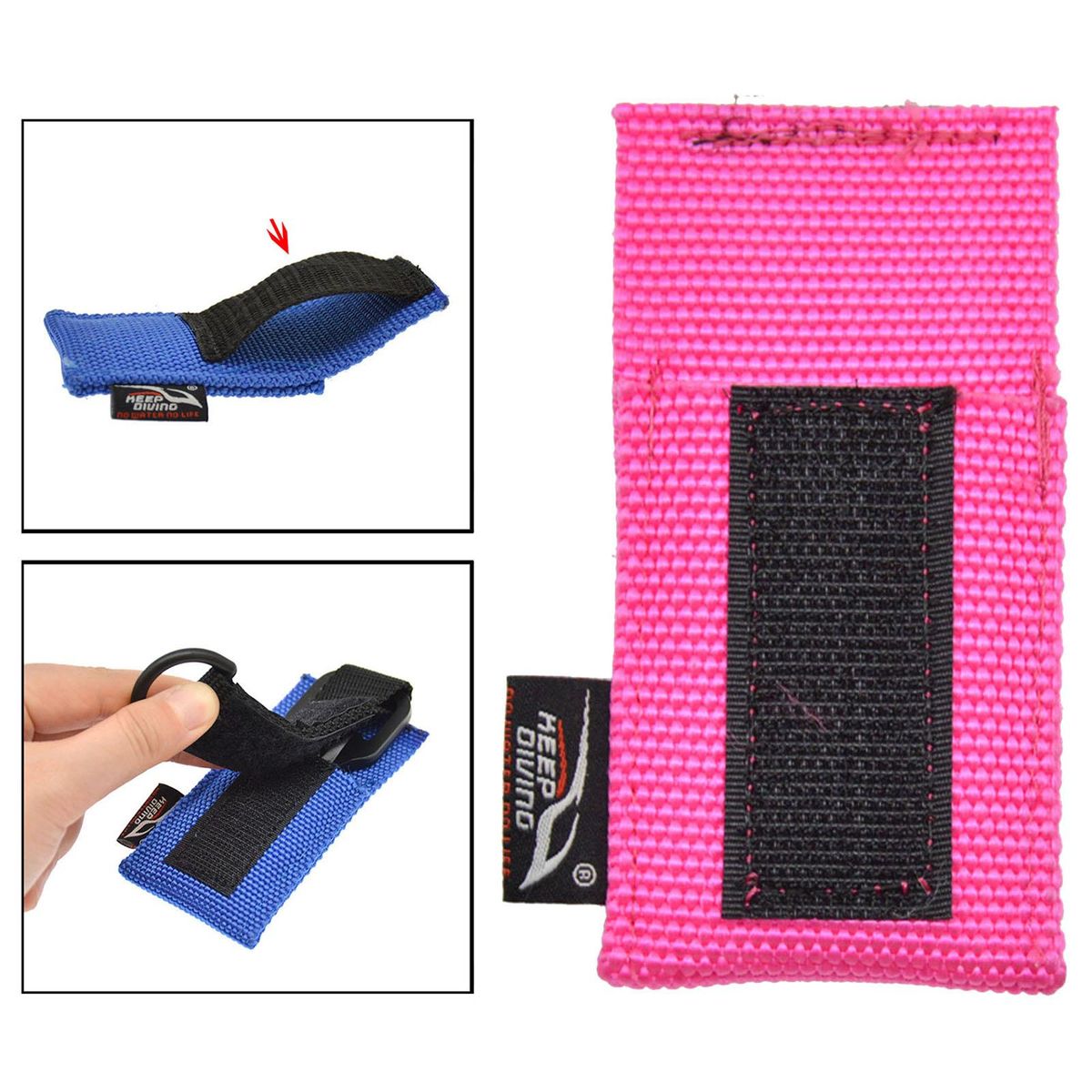 Scuba Cutter Holder Protective Case  Webbing Pouch For Rose Red
