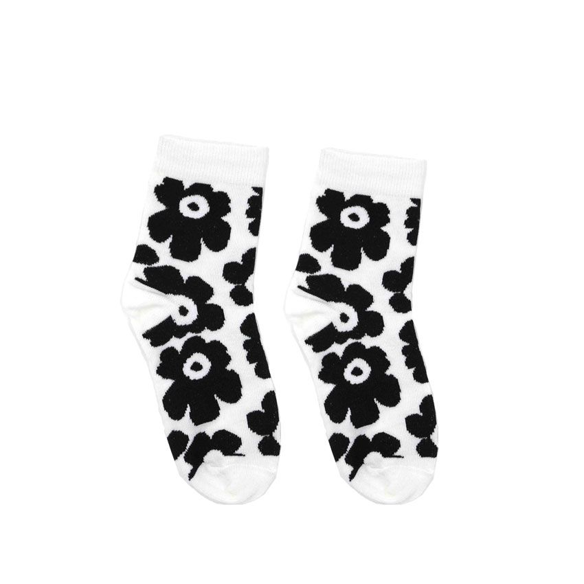 Yafeng Flower Korean Street Black And White Cow Fashion Pure Cotton Medium Tube Socks Personalized Classic Skateboard Women's Stockings