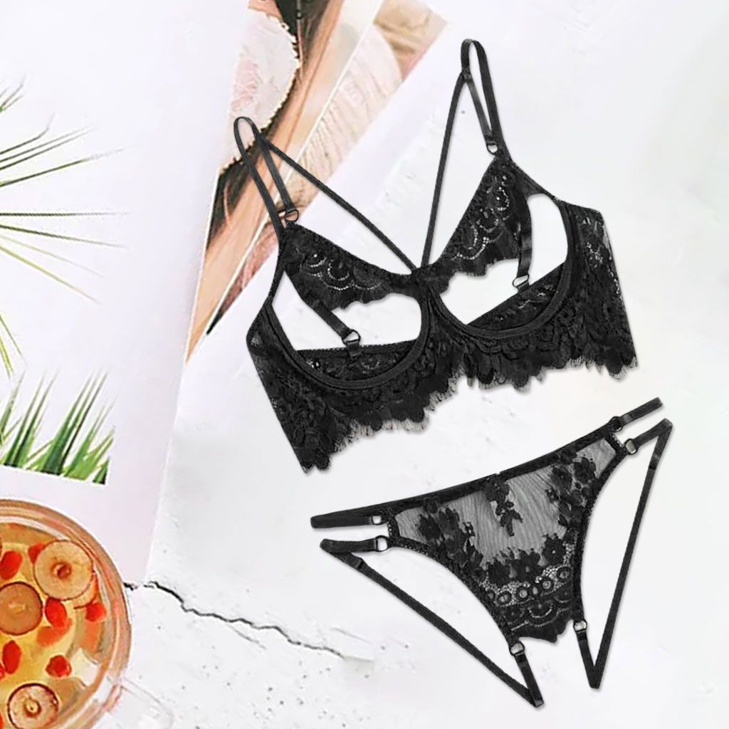 2x Women Lace Bra Panty Wilder Lingerie Underwear Set For Honeymoon S