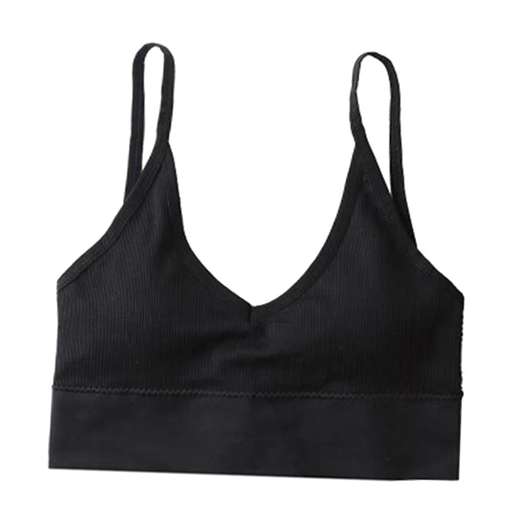 3 Pack Womens V Neck Padded Bralette Comfort Bra Camisole