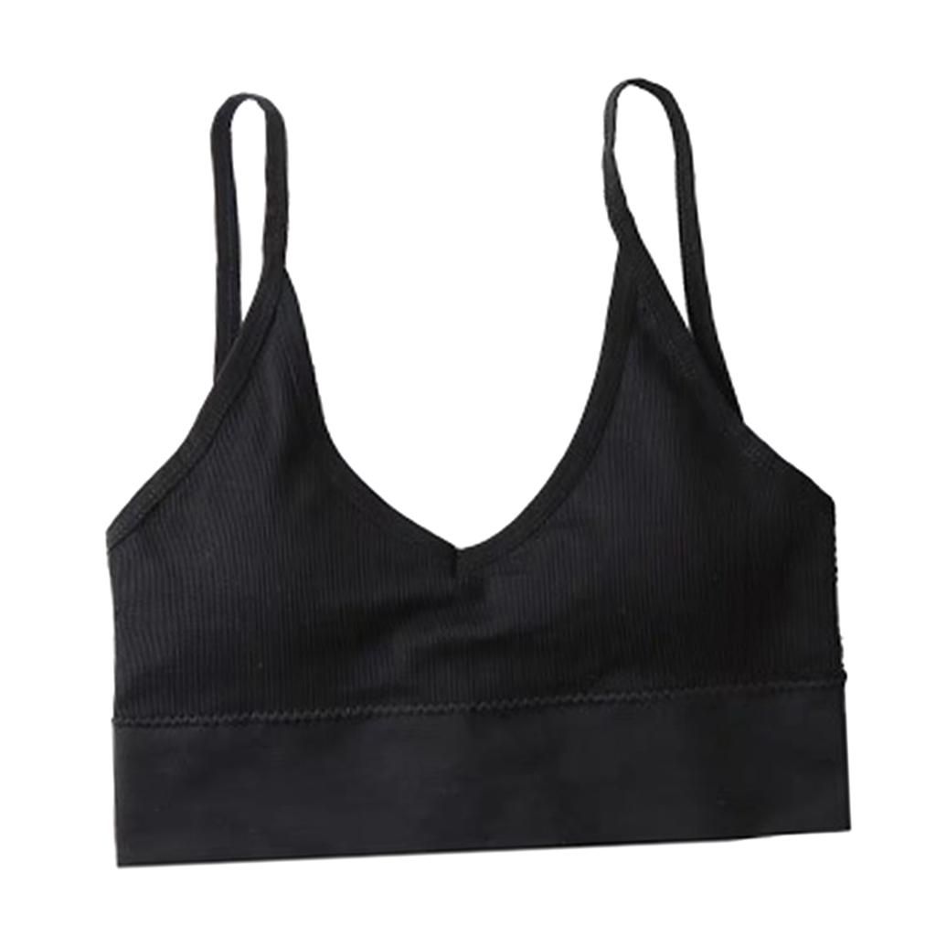3 Pack Womens V Neck Padded Bralette Comfort Bra Camisole