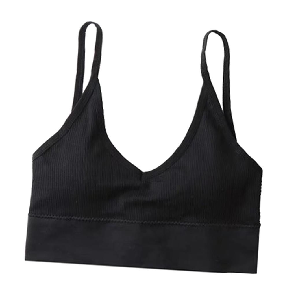 3 Pack Womens V Neck Padded Bralette Comfort Bra Camisole